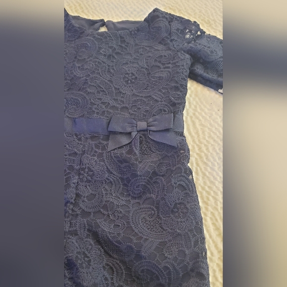 Janie and Jack Holiday Navy Lace Jumper Girls Size 18-24M - Picture 3 of 6